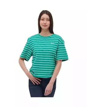 Женская футболка Cassa с полосками Bench DNA, зеленый