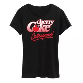 Женская футболка Cherry Coke с дерзким принтом Licensed Character, черный