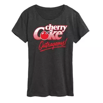 Женская футболка Cherry Coke с дерзким принтом Licensed Character, серый