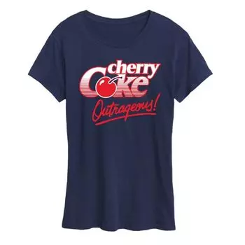 Женская футболка Cherry Coke с дерзким принтом Licensed Character, синий