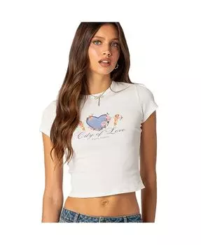 Женская футболка City Lovers Edikted, белый