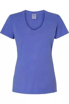 Женская футболка ComfortWash by Hanes Garment-Dyed с V-образным вырезом, цвет deep forte blue