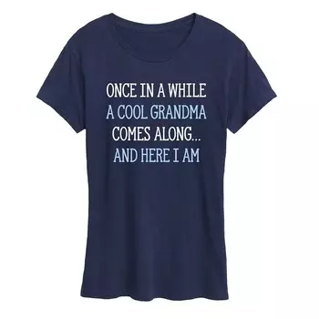Женская футболка Cool Granma Here I Am с графическим рисунком Licensed Character, темно-синий