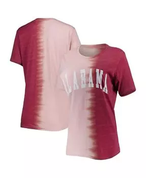 Женская футболка Crimson Alabama Crimson Tide Find Your Groove с раздельным краем Gameday Couture