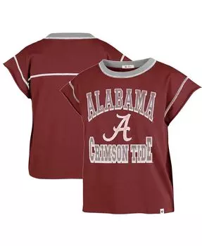 Женская футболка Crimson Alabama Crimson Tide Sound Up Maya Cutoff '47 Brand