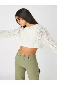 Женская футболка цвета экрю Koton