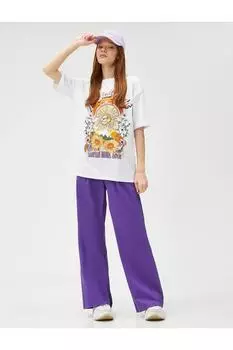 Женская футболка цвета экрю Koton