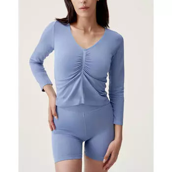 Женская футболка Danday Born Living Yoga для йоги, цвет azul