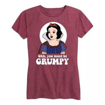 Женская футболка Disney Princess Snow White с рисунком Must Be Grumpy, цвет Heather Dark Red