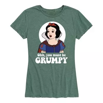 Женская футболка Disney Princess Snow White с рисунком Must Be Grumpy, цвет Heather Green