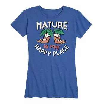 Женская футболка Disney's Chip 'n Dale с рисунком My Happy Place, цвет Heather Royal Blue