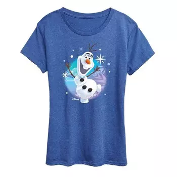 Женская футболка Disney's Frozen 2 с рисунком снеговика, цвет Heather Royal Blue