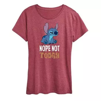 Женская футболка Disney's Lilo & Stitch с рисунком Nope, Not Today Licensed Character, цвет Dark Red