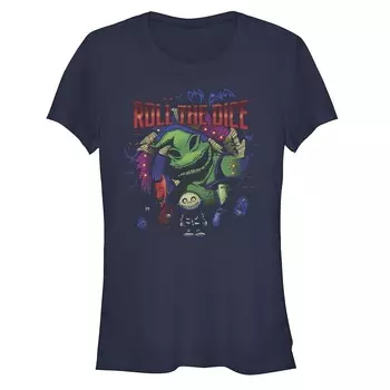Женская футболка Disney's The Nightmare Before Christmas Oogie Boogie Roll The Dice Licensed Character, темно-синий
