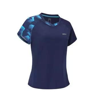 Женская футболка для бадминтона - 560 темно-синий/голубой PERFLY, цвет blau
