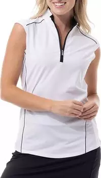 Женская футболка для гольфа SanSoleil Sunglow с молнией 1/4 и воротником-стойкой