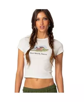 Женская футболка для конного спорта Edikted, белый