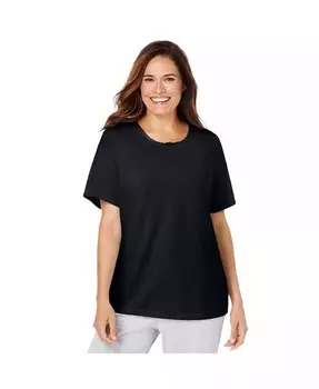 Женская футболка для сна больших размеров Dreams & Co., черный