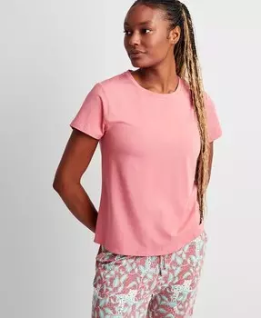 Женская футболка для сна с короткими рукавами из смесового хлопка XS-3X State of Day, розовый