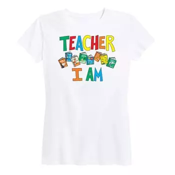 Женская футболка Dr. Seuss Teacher I Am с рисунком Licensed Character, белый