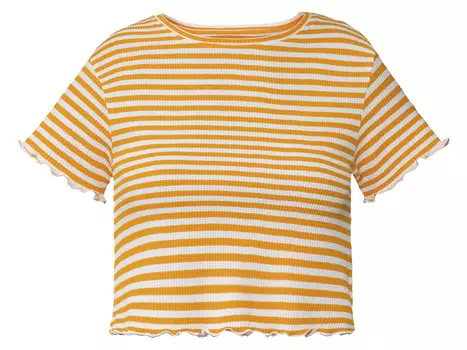 Женская футболка esmara с вафельной структурой, апельсин