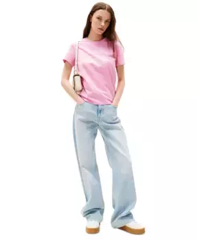 Женская футболка Essential Logo с принтом Tommy Jeans, розовый