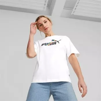 Женская футболка Essentials Love is Love непринужденная Puma, белый