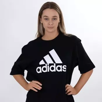 Женская футболка Essentials с большим логотипом Adidas, белый
