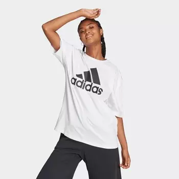 Женская футболка Essentials с большим логотипом Adidas, черный