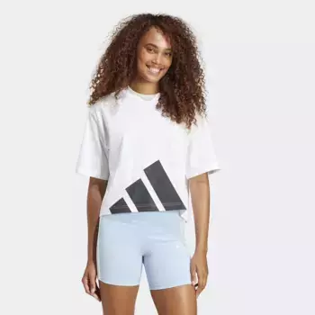 Женская футболка Essentials с большим логотипом бойфренда Adidas, белый