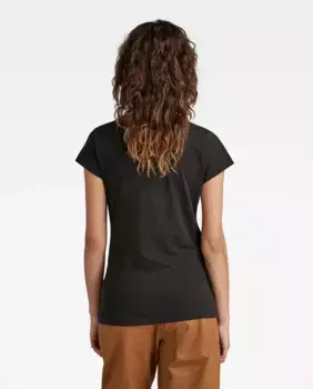 Женская футболка Eyben, мягкий трикотаж, с рисунком G-Star RAW на груди, черный