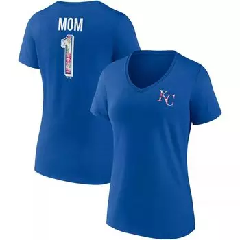 Женская футболка Fanatics Royal Kansas City Royals Team с v-образным вырезом ко Дню матери Fanatics