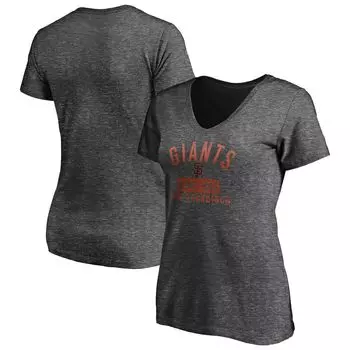 Женская футболка Fanatics с рисунком древесного угля San Francisco Giants Old Time Favorite с v-образным вырезом Fanatics