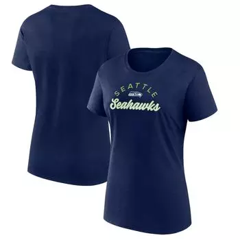 Женская футболка Fanatics темно-синего цвета с логотипом College Seattle Seahawks Primary Component Fanatics