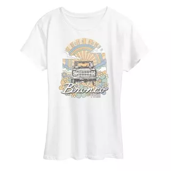 Женская футболка Ford Bronco Rare Breed с графическим рисунком в стиле ретро Licensed Character, белый