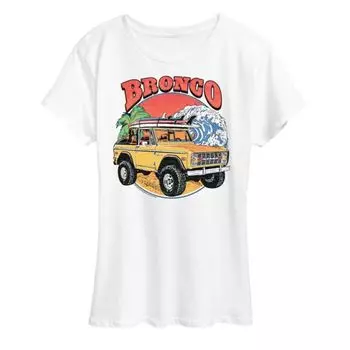 Женская футболка Ford Bronco с пляжным принтом Licensed Character, белый