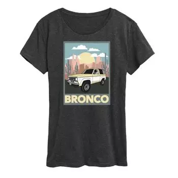 Женская футболка Ford Bronco с пустынным принтом Licensed Character, серый