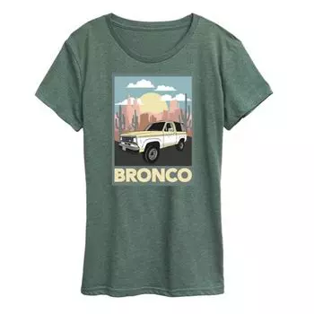 Женская футболка Ford Bronco с пустынным принтом Licensed Character, зеленый