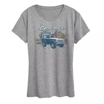 Женская футболка Ford Bronco с пустынным принтом Licensed Character, серый