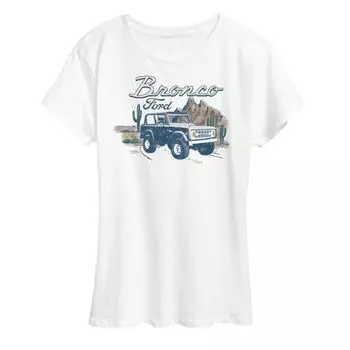 Женская футболка Ford Bronco с пустынным принтом Licensed Character, белый