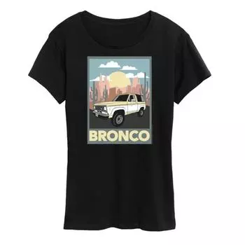 Женская футболка Ford Bronco с пустынным принтом Licensed Character, черный