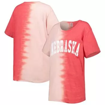 Женская футболка Gameday Couture Scarlet Nebraska Huskers Find Your Groove с раздельным краем