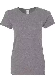 Женская футболка Gildan Heavy Cotton, цвет graphite heather