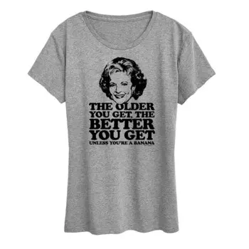 Женская футболка Golden Girls Rose Older You Get с рисунком Licensed Character, цвет Heather Gray