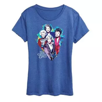 Женская футболка Golden Girls с принтом в виде брызг краски Licensed Character, синий