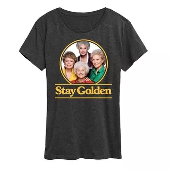 Женская футболка Golden Girls Stay Golden Group с графическим рисунком Licensed Character, цвет Heather Charcoal