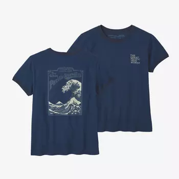 Женская футболка GPIW Organic Ringer Patagonia, синий