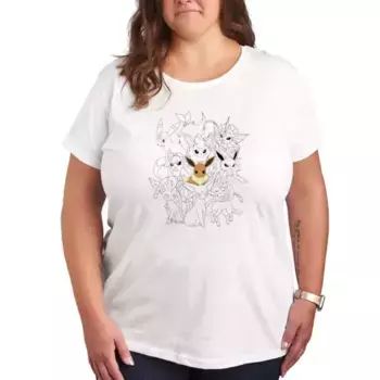 Женская футболка группы Pokemon Eevee Licensed Character, белый