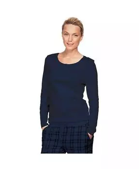 Женская футболка-хенли с длинным рукавом большого размера Ellos, синий