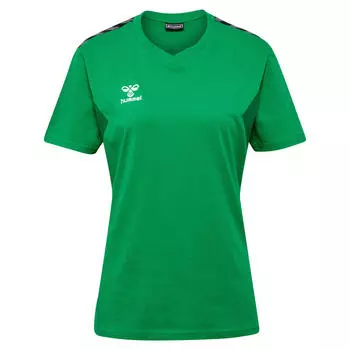 Женская футболка Hmlauuthentic Co из переработанной ткани для мультиспорта HUMMEL, цвет gruen